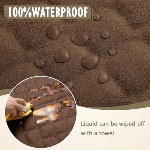 fuguitex Waterproof Dog Blanket Faux Pu Leather Couch Cover Non-Slip Sofa Cover for Sectional Couch Protector Cat(30 * 97,Grey) in Saudi Arabia