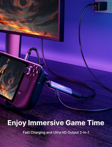 JSAUX 2-in-1 USB C to HDMI Adapter, 4K@60Hz Type-C to HDMI 2.0 Adapter with PD 100W Fast Charging, Compatible with iPhone 15 Pro Max, Galaxy S23, Note 20, Steam Deck, ROG Ally in Saudi Arabia