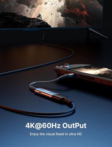 JSAUX 2-in-1 USB C to HDMI Adapter, 4K@60Hz Type-C to HDMI 2.0 Adapter with PD 100W Fast Charging, Compatible with iPhone 15 Pro Max, Galaxy S23, Note 20, Steam Deck, ROG Ally in Saudi Arabia