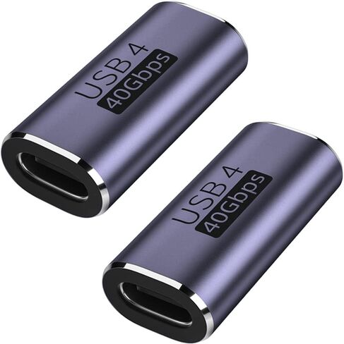 2 حزمة USB C مقرنة، USB C أنثى إلى أنثى محول يدعم ما يصل إلى 40 جيجابايت في الثانية نقل البيانات، توصيل الطاقة 100 واط وشاشة فيديو 8K @ 60 هرتز لـ Thunderbolt 4/3، MacBook Pro/Air، USB-C HUB، الكمبيوتر المحمول، الكمبيوتر اللوحي in Kuwait