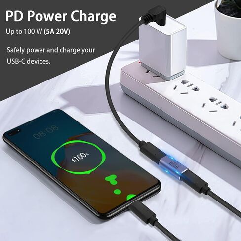 2 حزمة USB C مقرنة، USB C أنثى إلى أنثى محول يدعم ما يصل إلى 40 جيجابايت في الثانية نقل البيانات، توصيل الطاقة 100 واط وشاشة فيديو 8K @ 60 هرتز لـ Thunderbolt 4/3، MacBook Pro/Air، USB-C HUB، الكمبيوتر المحمول، الكمبيوتر اللوحي in Kuwait