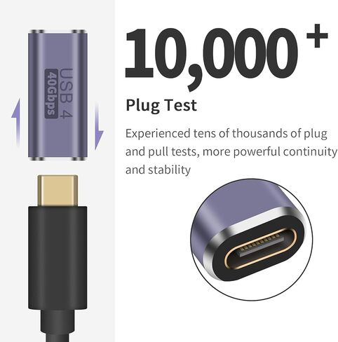 2 حزمة USB C مقرنة، USB C أنثى إلى أنثى محول يدعم ما يصل إلى 40 جيجابايت في الثانية نقل البيانات، توصيل الطاقة 100 واط وشاشة فيديو 8K @ 60 هرتز لـ Thunderbolt 4/3، MacBook Pro/Air، USB-C HUB، الكمبيوتر المحمول، الكمبيوتر اللوحي in Kuwait