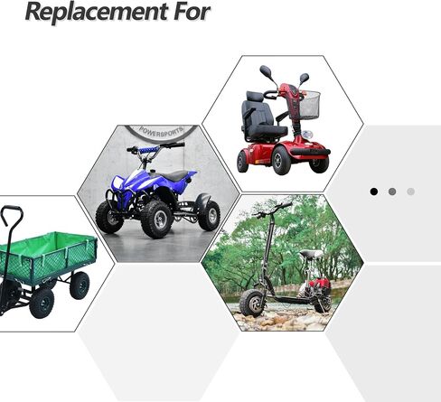 إطار RUTU Knobby Tread 3.00-4 والأنبوب الداخلي - لعربة الطرق الوعرة، ATV، سكوتر، دوللي المساعدة، إطارات الشاحنات اليدوية، مركبات ذات 4 عجلات - متينة، مقاس 3.00-4 260x85 10x3 بوصة، أقصى تحميل 375 رطل - مجموعتان in Saudi Arabia