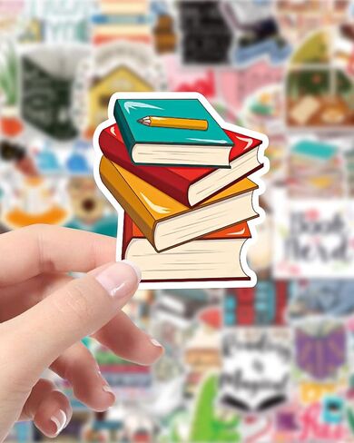 مجموعة من 100 قطعة من ملصقات كتب القراءة لأجهزة الكمبيوتر المحمول الخاصة بزجاجة المياه، وملصقات لمحبي الكتب للأطفال البالغين من محبي الكتب، ومكافآت قراءة المعلمين للطلاب، وديكورات هدايا الكتب بكميات كبيرة in Kuwait
