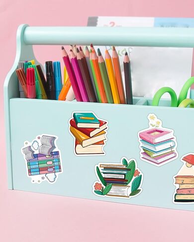 مجموعة من 100 قطعة من ملصقات كتب القراءة لأجهزة الكمبيوتر المحمول الخاصة بزجاجة المياه، وملصقات لمحبي الكتب للأطفال البالغين من محبي الكتب، ومكافآت قراءة المعلمين للطلاب، وديكورات هدايا الكتب بكميات كبيرة in Kuwait