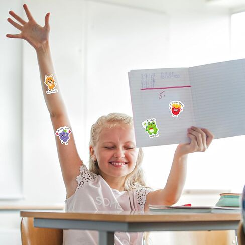 stkjoviale 1000 جهاز كمبيوتر شخصى ملصقات مكافأة Punny للأطفال، ملصقات المعلم للطلاب الابتدائية لطيف تحفيزية ملصقات الفصول الدراسية الحوافز ملصقات التورية الفينيل اللوازم المدرسية in Kuwait