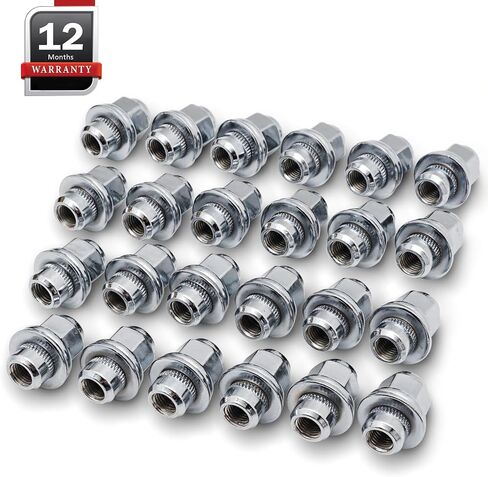 M12x1.5 Chrome Factory Style Lug Nuts Wheel Nut for Toyota Tacoma 4Runner FJ Cruiser Lexus GX460 GX470 (OEM# 90942-01033 611-117 611-211) for Most 5 Lug 6 Lug Factory Wheels, 24PCS in Saudi Arabia