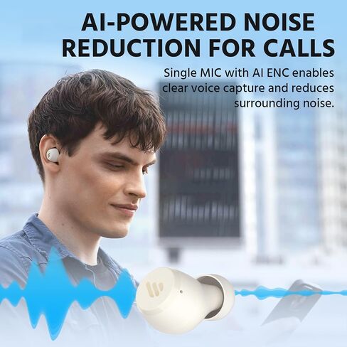 Edifier X3 Lite True Wireless Earbuds, AI Call Noise Cancellation, Bluetooth 5.3, IP55 Waterproof, Touch Control, 24H Playtime, Built-in Dual Microphones, Comfortable Fit, App Customization, Gray in Saudi Arabia