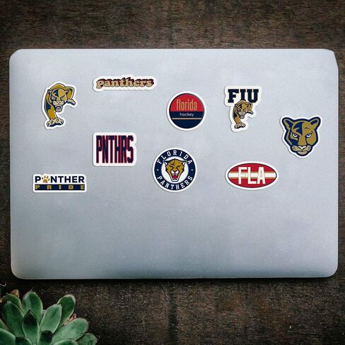 32 PCS Set of Florida Vinyl Panthers Stickers Pack Florida Decal Panthers 2-2.5 inches Product Name in Kuwait