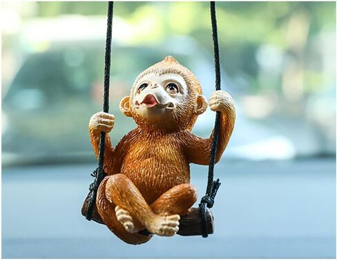 Cute Swinging Panda Car Mirror Accessories Fun Interior Rearview Mirrors Ornaments Decoration (Cute Panda) in Saudi Arabia