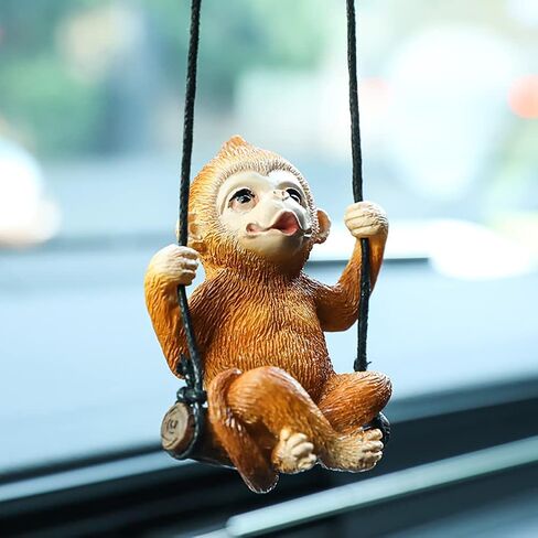 Cute Swinging Panda Car Mirror Accessories Fun Interior Rearview Mirrors Ornaments Decoration (Cute Panda) in Saudi Arabia