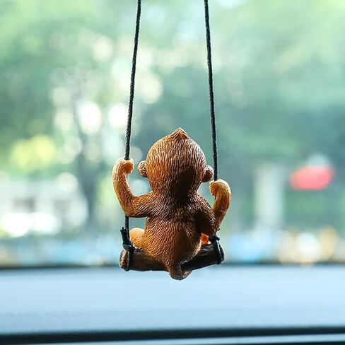 Cute Swinging Panda Car Mirror Accessories Fun Interior Rearview Mirrors Ornaments Decoration (Cute Panda) in Saudi Arabia