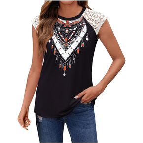 Womens Tank Tops Eyelet Gradient Shirt Loose Casual Summer Tops Crew Neck Basic Sleeveless Shirts Trendy Outfits