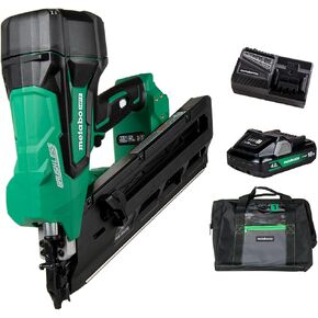 Metabo HPT 18V MultiVolt Cordless 30° Paper Tape Framing Nailer Kit, 3-1/2" Framing Nailer, Power Tool with 4.0Ah Lithium Ion Battery, Drives 2" to 3-1/2" Nails, Powerful Brushless Motor, NR1890DCA