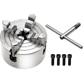 K72-100 Lathe Chuck 4 Inches 4Jaws, Lathe Chuck Independent Reversible Chuck, Metal Lathe Chuck Lathe Accessories, for Lathe