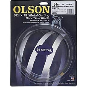 Olson Saw BM82264BL BI-Metal Band Saw Blade, 1/2 by .025-Inch, 14/18 VARI 64-1/2-Inch