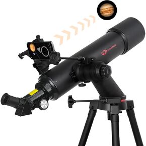 Telescope,GALAEYES 100mm Aperture 600mm FL w/Star-Finding System for iOS/Android, Telescope for Adults high Powered, Refractor Telescopes for Kids & Beginners,w/High-Precision Adjustment,Black