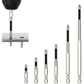 high magnetic screwdriver drill bit set，magnetic screwdriver bits，2025 New Strong Magnetic Durability Screwdriver Drill Bit Set 25 50 65 70 90 150mm (6pcs)