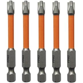5pcs Electrician Screwdriver Bit Set, Slotted Bits for Electricians, Cross Head Screwdriver Bit Sets, Magnetic FPH2, Hex Shank Screw Driver Drill Bit (65mm)