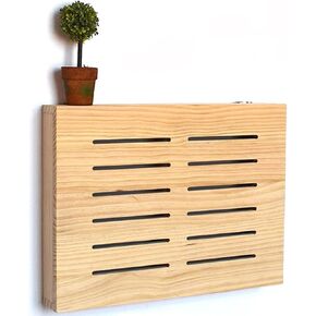 Router Shelf Router Rack Bracket Wall-Mounted Floating Wall Shelf WiFi Storage Box Cable Organizer Box Power Strip Protector Easy to Install (Color : Love Size : 4029.5cm) (Natural 40*39.5cm)