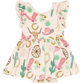 Little Sleepies Long Sleeve Twirl Dress with Bodysuit for Girls, Perfect Baby Girl Clothes, Cozy and Breathable