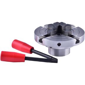 4-Inch 4-Jaw Self-Centering Chuck Set Wood Rotary Attachment 6 Inch 4-Jaw Single Action Chuck Woodworking Lathe Manual Self-Centering Steel Chuck with 1-Inch x 8TPI Thread (M33 3.5 Small)