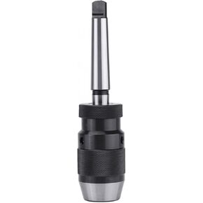4-Inch 4-Jaw Self-Centering Chuck Set 1pc 1-13mm 1/2" Steel Self-Tightening Keyless Lathe Drill Chuck and MT2-B16 Arbor with 1-Inch x 8TPI Thread
