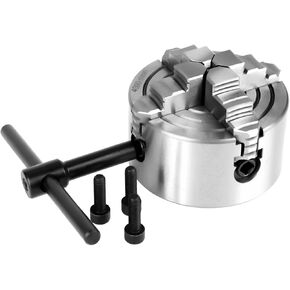 K72-80 Lathe Chuck, 3inch 4-Jaw Independent & Reversible Jaw Metal Chuck, Turning Lathe Accessories with Superior Gripping Force for Special Materials, Enhanced Durability,