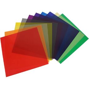 Color Adjusting Panel | High Clarity Color Calibration Sheet for Strobe/LED Sources | 8-11 PC Sheets 30x30cm | Photography/Stage Effects (8pcs)