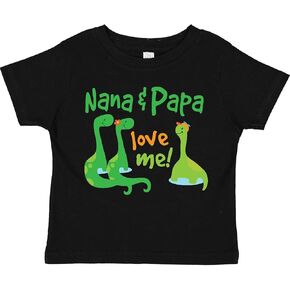 inktastic Nana Papa Love Me Grandchild Dinosaur Toddler T-Shirt