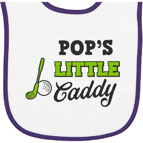 inktastic Pops Little Caddy with Golf Club and Ball Baby Terry Cloth Bib
