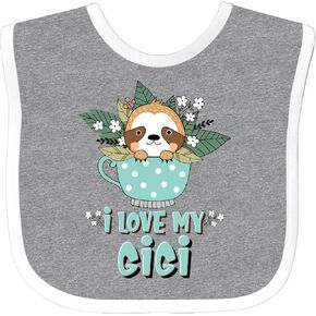 inktastic Teacup Raccoon I Love My Gigi Baby Bib