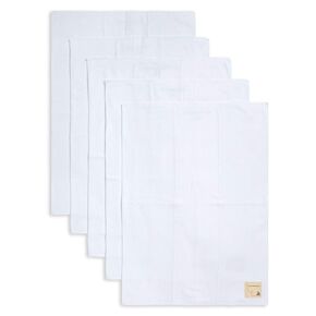 Burt's Bees Baby Infant Burp Cloths, 100% Organic Cotton Extra Absorbent Soft Fabric Drool Cloths, 5-Pack Newborn Must-Have Essential Large Burping Cloths, One Size 17 x 11.75 Inches