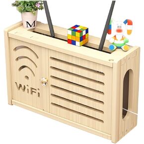 ngddf2haa Wall-Mounted Bracket Router Wall Mount WiFi Router Bracket Set Top Box TV Accessories Rack TV Set Top Box Cable Manager Box Easy to Installation (Size: 36x24x11.5cm)