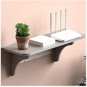 Router Storage Box,WiFi Storage Box Bracket Wall Mount Floating Wall Shelf Cable Manager Box Power Board Protector Concealer Routers (Hui 60x22x21.5cm)