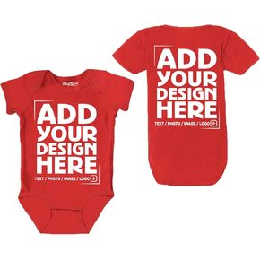shop4ever® Personalized Custom Design Your Own Baby Bodysuit Cotton Romper