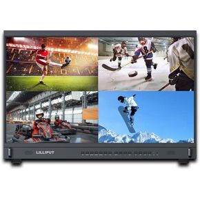 LILLIPUT 31.5 "BM310-4KS-ABBP Broadcast Monitor 4K/Full HD لالتقاط الصور وصنع الأفلام مع مدخلات إشارة متعددة 3G SDI و HDMI و DVI و VGA Quad View Slack و 3D LUT و HDR مع لوحة جبل ذهبية