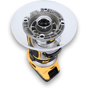 TrimFit Pro 6-Inch Router Base Plate for DeWalt DWP611 & DCW600B, 3/8" Thick Clear Acrylic, Round, Pre-Drilled for Precision Fit, Durable, Made in USA