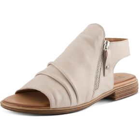 Spring Step Jalaya Women's Leather Sandals with Dual Zippers & Cushioned Sole