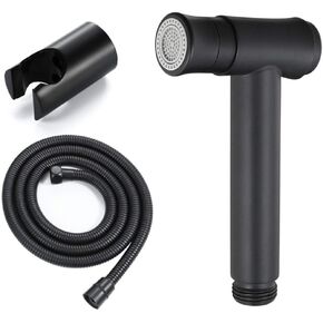 Black Round Rinse Faucet Toilet Flushing Faucet Sprayer Full Pressure and Leakproof HandheldToilet Sprayer Kit,Hand Held Cloth Diaper Sprayer for Toilet,Easy to in