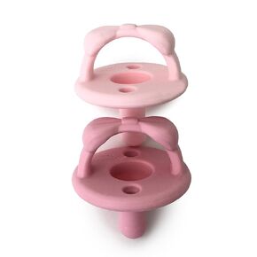 ITZY RITZY SILICONE PACFIRS لأعمار من 6 إلى 18 شهرًا - تتميز باسيات ITZY SOONERSELIS بمقبض قابلة للطي وثقب هواء لمزيد من السلامة ؛ مجموعة من 2 باللون الوردي الفاتح والوردي الداكن ، تتراوح أعمارهم بين 6 و 18 شهرًا