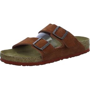 Birkenstock Arizona Nubuck Leather Sandals - Iconic Two-Strap Design with Soft Footbed Comfort - Multiple Colors & Sizes