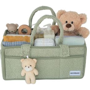 Baby diaper caddy organizer, nursery storage basket for wipes and diapers, Keep Nursery Organized, Gift for new mom.