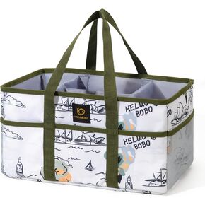 Baby Diaper Caddy Organizer - Large Tote Bag for Newborn Essentials Boy or Girl, Gift for Baby Shower, Car Organizer, Nursery Organizer, Portable Storage Basket with Handle for Changing Table