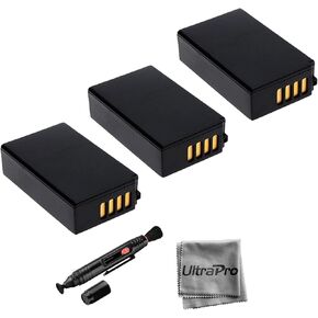 UltraPro 3-Pack EN-EL20 / EN-EL20a High-Capacity Replacement Batteries for Nikon P1000, Nikon 1 J1, J2, J3, S1 and More - UltraPro Bundle Includes: Deluxe Microfiber Cleaning Cloth, Lens Cleaning Pen