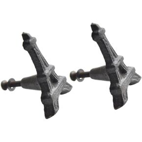 2pcs Countryside Themed Eiffel Tower Door Knobs Decorative Cabinet Pull Handles for Room Knobs for Home Adornment