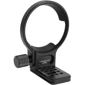 Lens Collar Tripod Mount for T70 180 F2.8, with 70mm Quick Release Plate, Arca Type Dovetail Groove, 1/4 3/8 Inch Holes