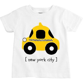 The Spunky Stork Toddler I Love NYC Taxi Organic New York City Boys Girls Tshirt