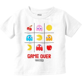 Pacman Game Over Tic Tac Toe Ghosts Toddler Baby Graphic T Shirt