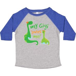 inktastic My Gigi Loves Me Grandson Dinosaur Toddler T-Shirt